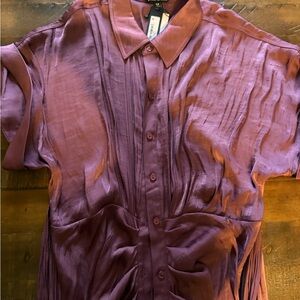Steve Madden Casual Button Down in Rich Mauve